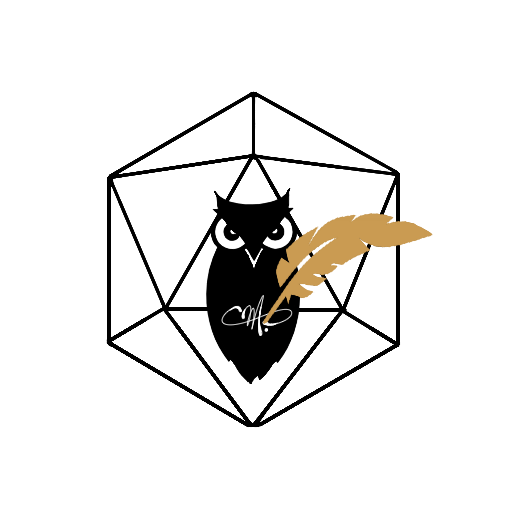 Favicon Eule mit Feder vor Merkaba
